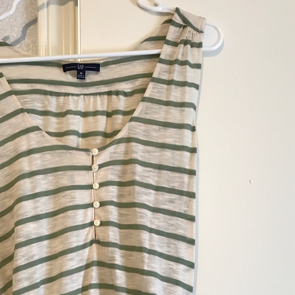GAP Striped Peplum Tank w/ Tie